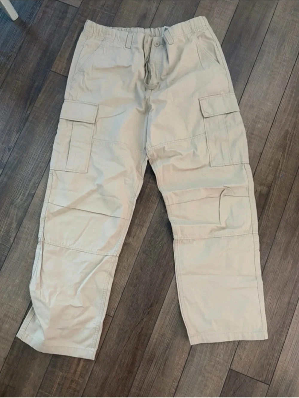 Khaki Relaxed Fit Cargo Pants